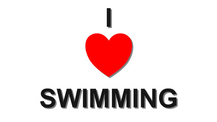 i love swimming attitude passion
