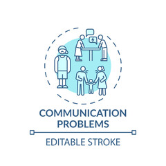 Naklejka na ściany i meble Communication problems concept icon. Online family therapy types. Issues in talking between family members idea thin line illustration. Vector isolated outline RGB color drawing. Editable stroke