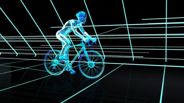 Abstract background of a Xray cyclist