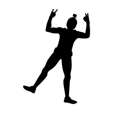 recommend clip art: Parachutist in flight vector silhouette illustration isolated on white background.