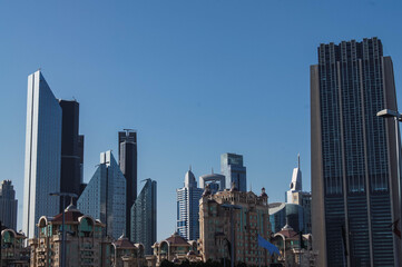 Fototapeta na wymiar modern skyline of the Dubai city