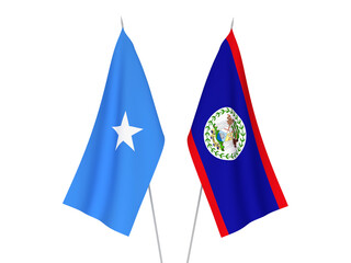 Somalia and Belize flags