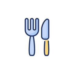 Cutlery icon in vector. Logotype