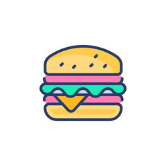 Burger icon in vector. Logotype