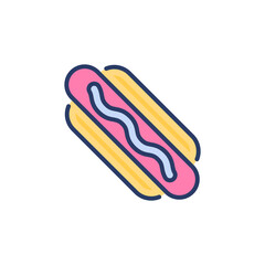 Hot Dog icon in vector. Logotype