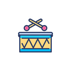 Drum icon in vector. Logotype
