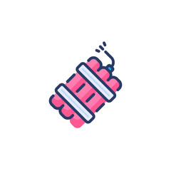 Dynamite icon in vector. Logotype