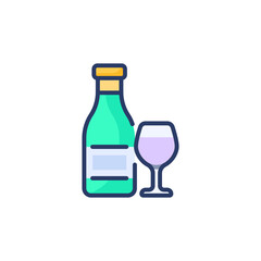 Wine icon in vector. Logotype