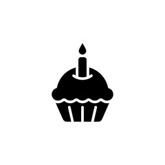Cupcake icon in vector. Logotype