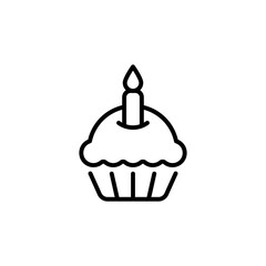 Cupcake icon in vector. Logotype