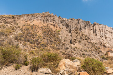 Fototapeta na wymiar mountainous and eroded landscape in southern Spain