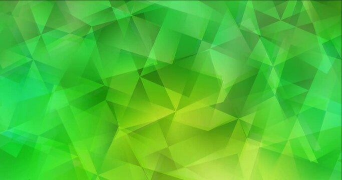4K looping light green, yellow polygonal video sample. Holographic abstract video with gradient. Clip for your commercials. 4096 x 2160, 30 fps. Codec Photo JPEG.