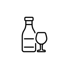 Wine icon in vector. Logotype