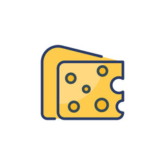 Cheese icon in vector. Logotype