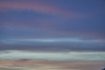Obraz premium Striped blue red blue sky in the mountains