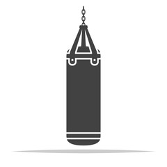 Punching bag icon vector isolated