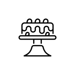 Cake icon in vector. Logotype