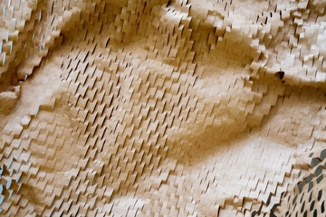 Brown perforated paper background