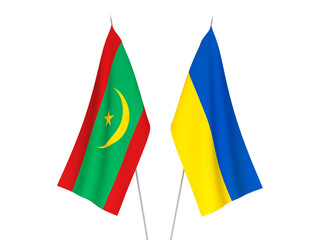 Ukraine and Islamic Republic of Mauritania flags