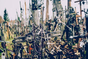 Background with thousands of crosses