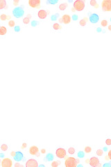 シャボン玉みたいなカラフルドット背景　縦