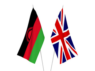 Obraz na płótnie Canvas Great Britain and Malawi flags