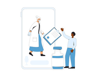 Online medical consultation. Telemedicine. Doctor distant advise. Health insurance. Healthcare services.
