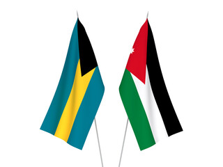 Commonwealth of The Bahamas and Hashemite Kingdom of Jordan flags