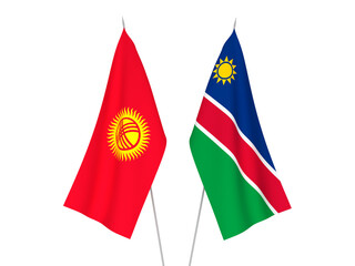 Kyrgyzstan and Republic of Namibia flags