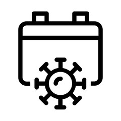 Quarantine calendar, Coivid-19 pandemic lockdown vector icon