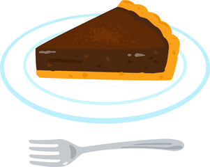皿に乗ったチョコレートタルト