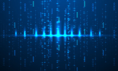 Abstract arrow direction. Technology background