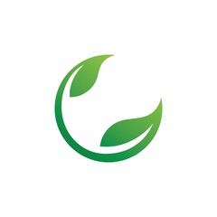 Logos of green Tree leaf ecology