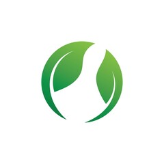 Logos of green Tree leaf ecology