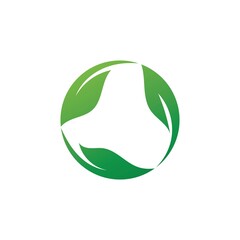 Logos of green Tree leaf ecology