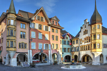 Ring Square, Biel / Bienne, Switzerland - obrazy, fototapety, plakaty