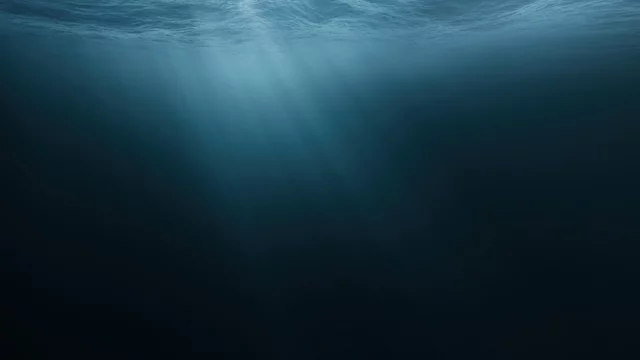 Light Rays In Dark Underwater Ocean Abyss Background Darkness Dread Mystery  Magical Deep Ocean Waves Stormy Water Sun Light Beams Illuminating Ocean  Depths Stock Photo | Adobe Stock
