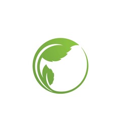 Logos of green Tree leaf ecology