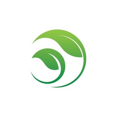 Logos of green Tree leaf ecology