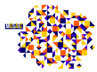 Obraz premium Abstract bright colorful mosaic vector background, artistic design element trendy modern style, texture beautiful digital art.