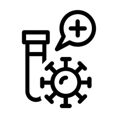PCR Test of coronavirus by blood sample Positive result vector icon concept