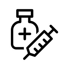 Vaccine icon for covid-19 pandemic prevention