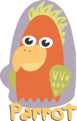 Cute illustration. Zoo illustration. Cute cartoon animal. Can be used for book illustrations, wallpapers and other items.