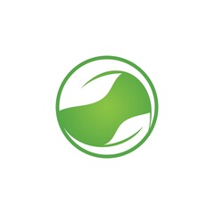 Logos of green Tree leaf ecology