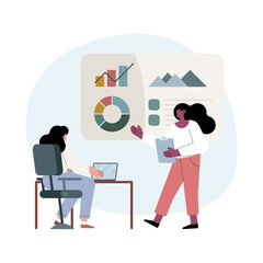 businesswomen interracial characters