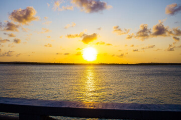 sunset over the sea