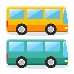 Vector flat public bus design © Francois Poirier