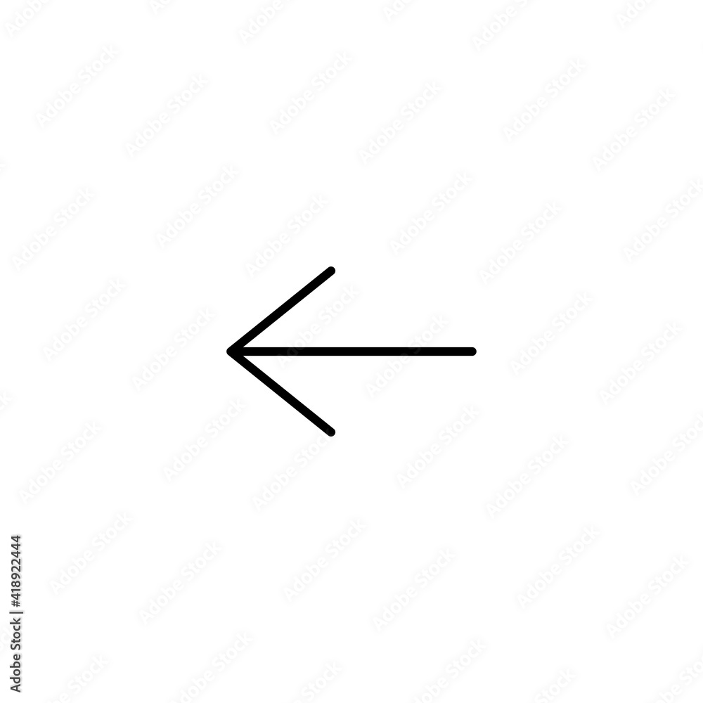 Poster arrow back icon vector for web, computer and mobile app