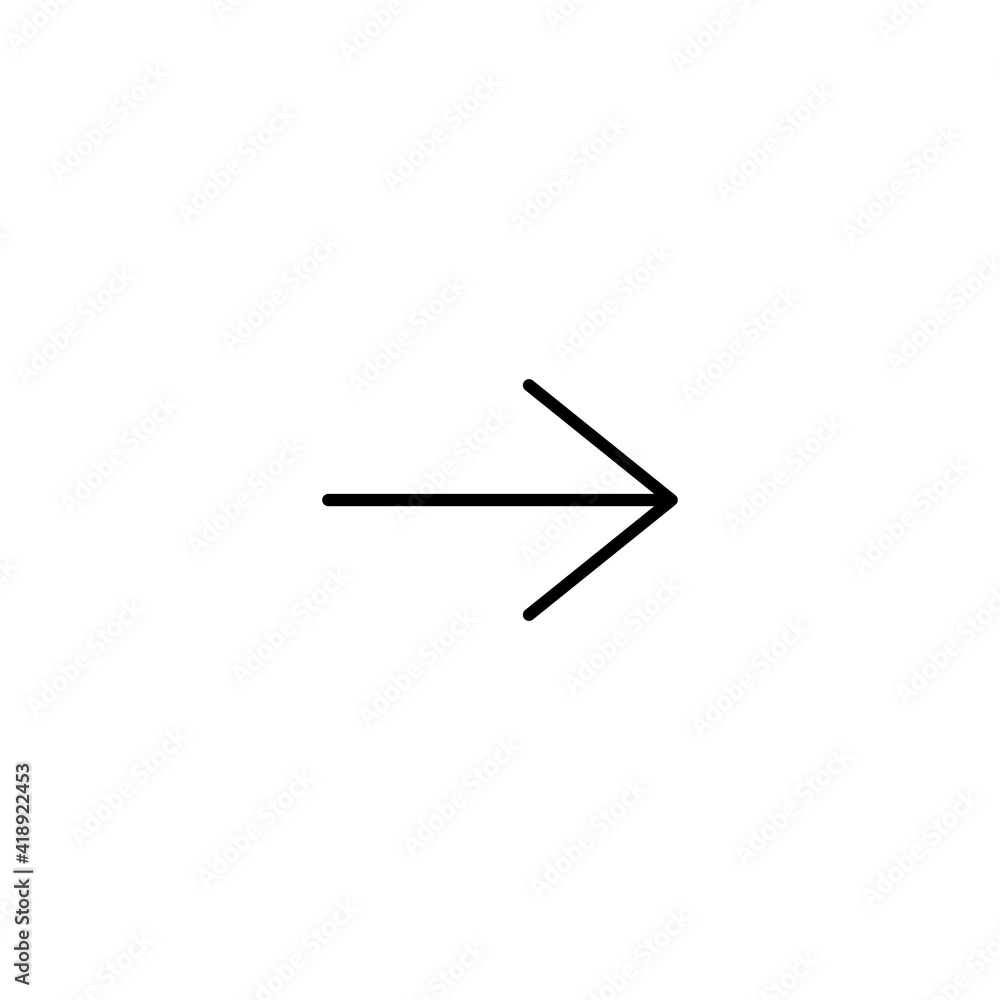 Poster arrow next icon vector for web, computer and mobile app