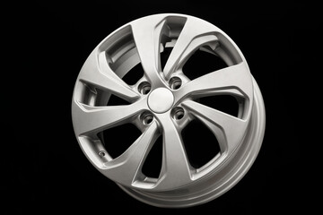new silver aluminum alloy wheel die cast disc close up